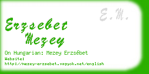 erzsebet mezey business card