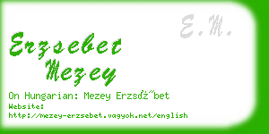 erzsebet mezey business card